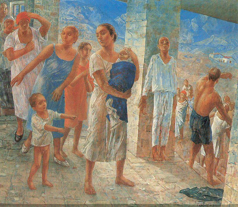 Petrov-Vodkin, Kozma Earthquake in the Crimea oil painting picture